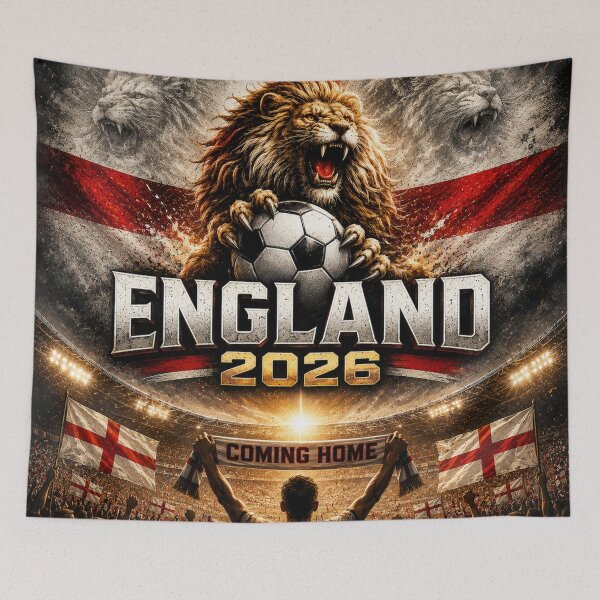 Item preview, England 2026 Football Fan Design | Coming Home Lion Soccer Supporter Graphic designed and sold by Winetastic-Art.