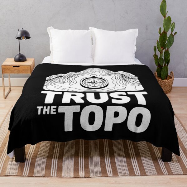 Artikelvorschau, Trust The Topo Topografische Karte entworfen und verkauft von MooonTees.
