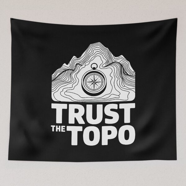 Item preview, Trust The Topo Contour Lines Map designed and sold by MooonTees.