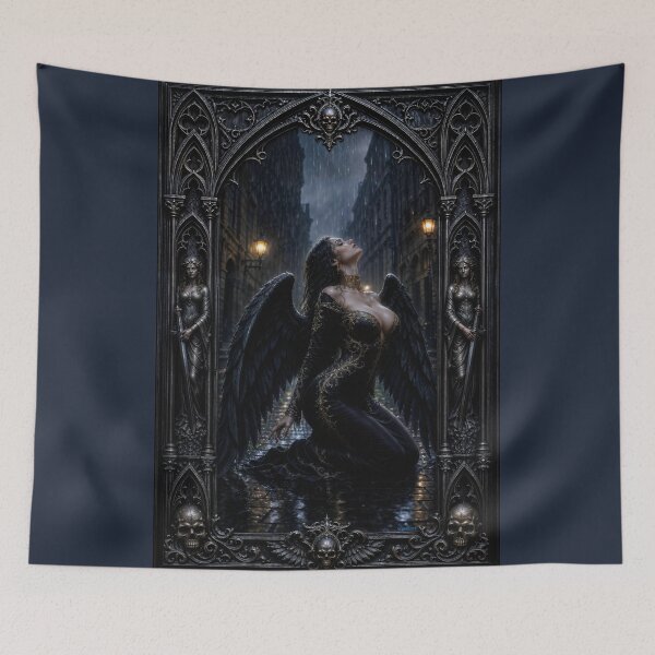 Item preview, Dark Elegance Of Odile Vesperine In The Obsidian Quarter Irridescent AI Concept Art by Xzendor7 designed and sold by Xzendor7 Digital Art Creations.