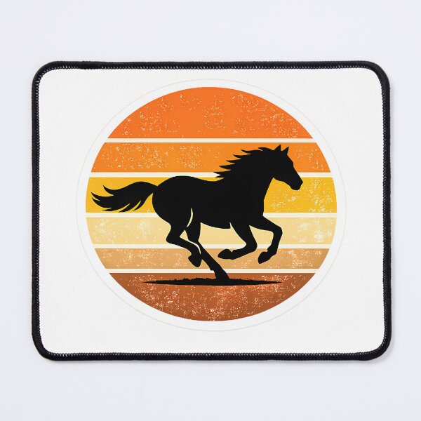 Item preview, Retro Horse Silhouette Vintage Sunset Wild Stallion designed and sold by MIROUZ2000.