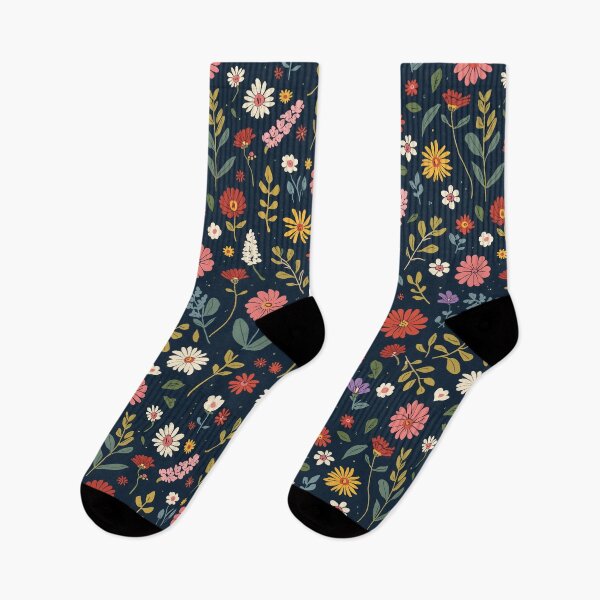 Item preview, Vibrant Retro Wildflower Botanical Seamless Pattern designed and sold by NuvoraNest.