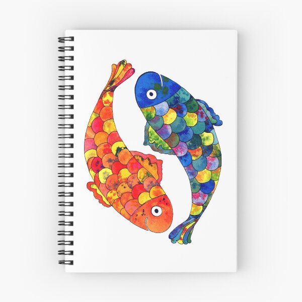Item preview, Whimsical Double Watercolor Fish designed and sold by AlinaArt&Design.