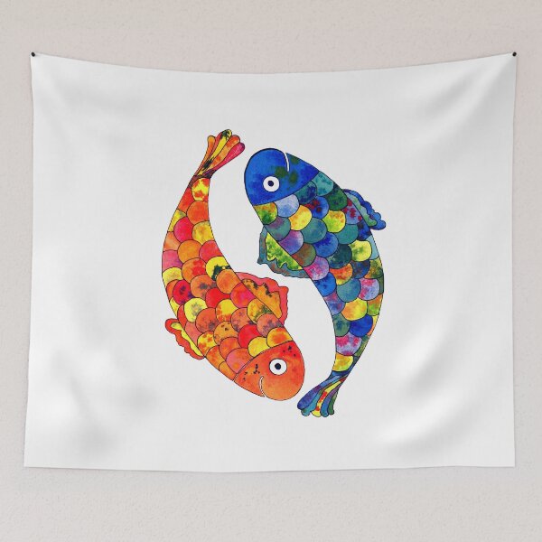 Item preview, Whimsical Double Watercolor Fish designed and sold by AlinaArt&Design.
