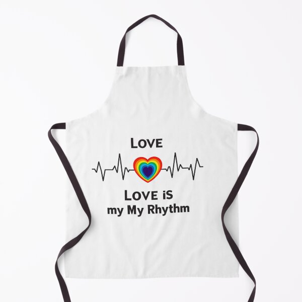 Item preview, Love Is My Rhythm Rainbow Heart LGBTQ Pride Heartbeat T-Shirt designed and sold by Vvmd.