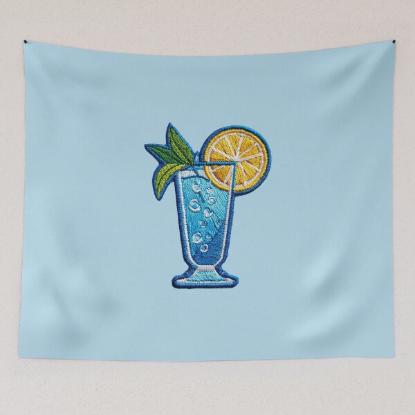 Item preview, Sparkling Citrus Lemonade Embroidery Patch designed and sold by MegaNovaArt.