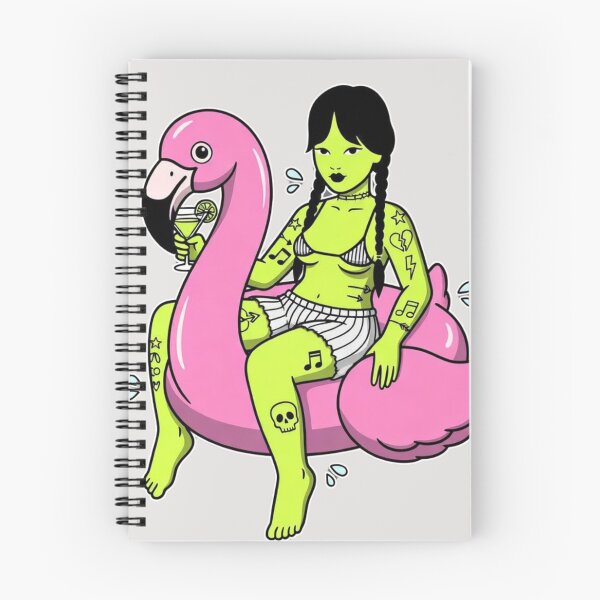 Item preview, “Wednesday Floats on a Flamingo of Doom and Still Judges Your Breakfast Choices” designed and sold by Print Fiction.