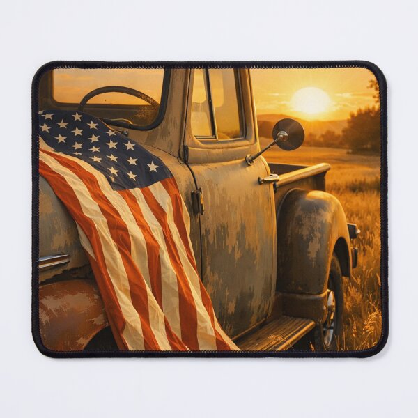 Item preview, Old Money Cinematic Sunset Truck Wallpaper – Vintage Americana Art Print designed and sold by Ve & Co.