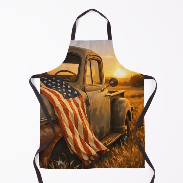 Item preview, Old Money Cinematic Sunset Truck Wallpaper – Vintage Americana Art Print designed and sold by Ve & Co.