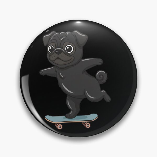 Item preview, Funny Black Pug Skateboard Skating Zoo Boys Girls Kids designed and sold by rafaeltto.