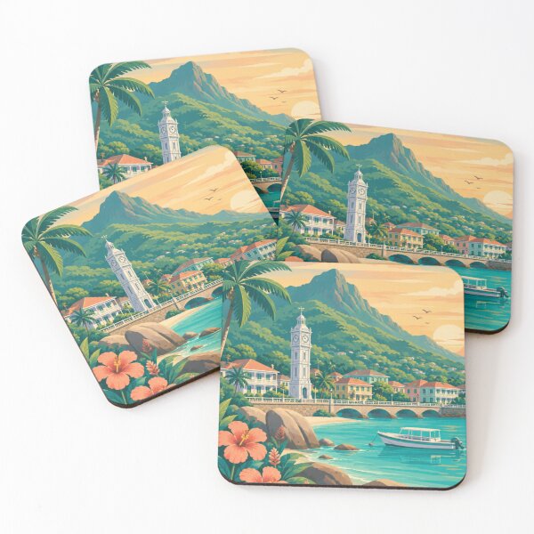 Item preview, Mahé Seychelles Travel Print designed and sold by MatthewHeights.