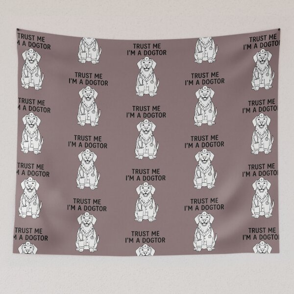 Item preview, Trust Me I’m A Dogtor Cute Dachshund Vet Pun Minimal Line Art Design designed and sold by Im-Ara.