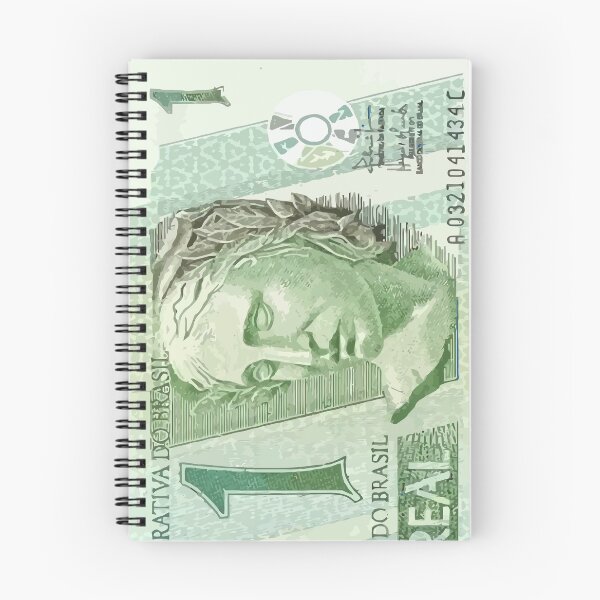 Item preview, Retro Brazil One Real Banknote Money Design designed and sold by Centaurosticker.