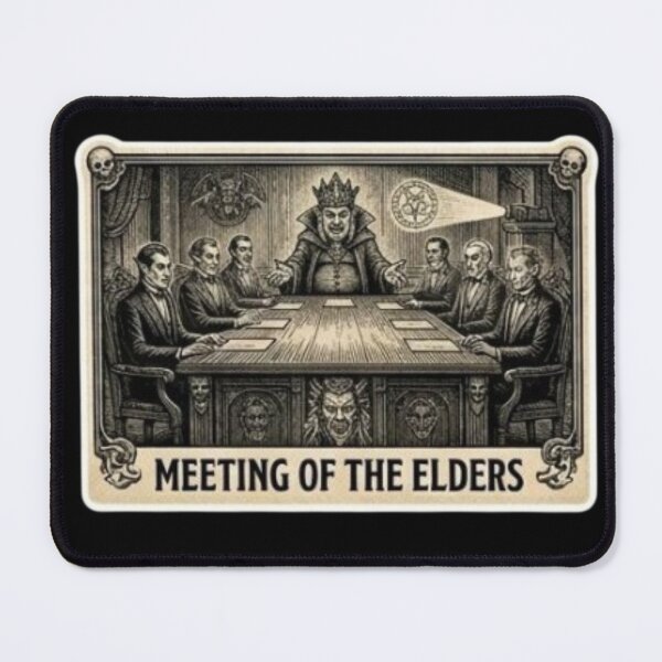 Item preview, Funny Vampire Board Meeting Of The Elders Corporate Humor Sticker designed and sold by DarkOriginArts.