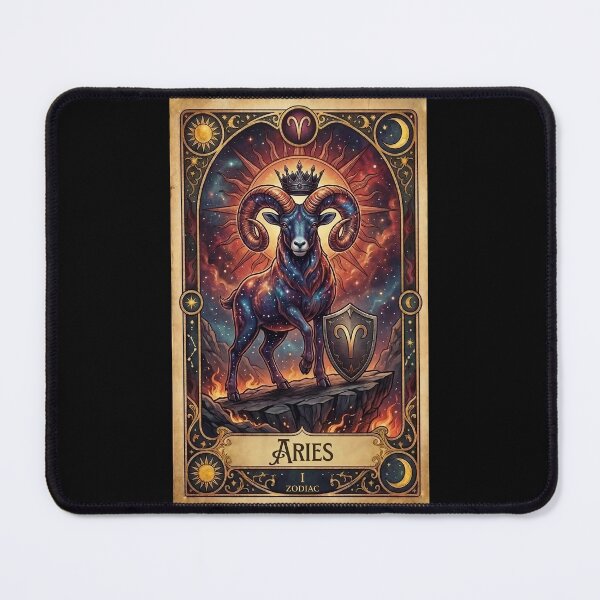 Item preview, Aries Zodiac Tarot Card Vintage Fantasy Art designed and sold by DeerHouse.