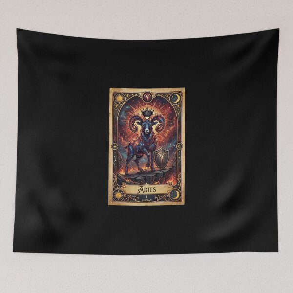 Item preview, Aries Zodiac Tarot Card Vintage Fantasy Art designed and sold by DeerHouse.
