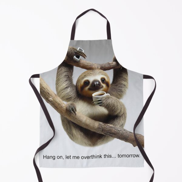 Item preview, Hang On, Let Me Overthink This Tomorrow Funny Sloth Shirt | Procrastination Humor Gift designed and sold by GalleryPeak.