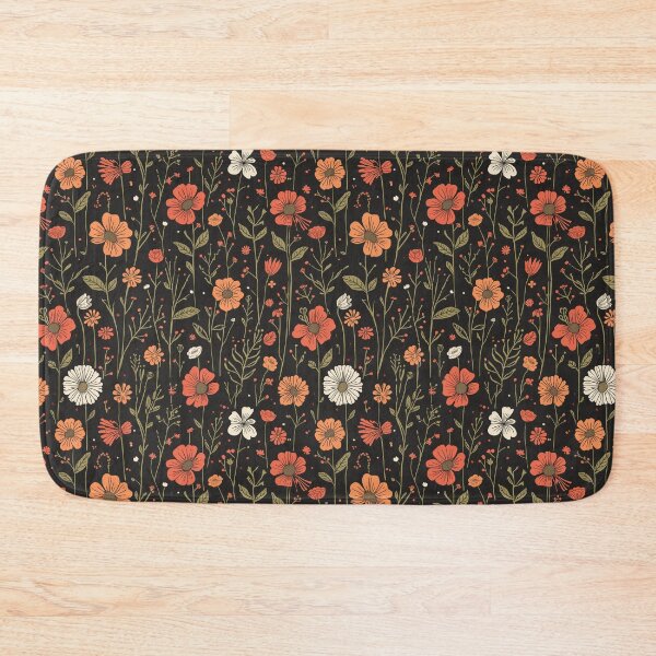 Item preview, 70s Retro Burnt Orange Floral Seamless Pattern designed and sold by NuvoraNest.