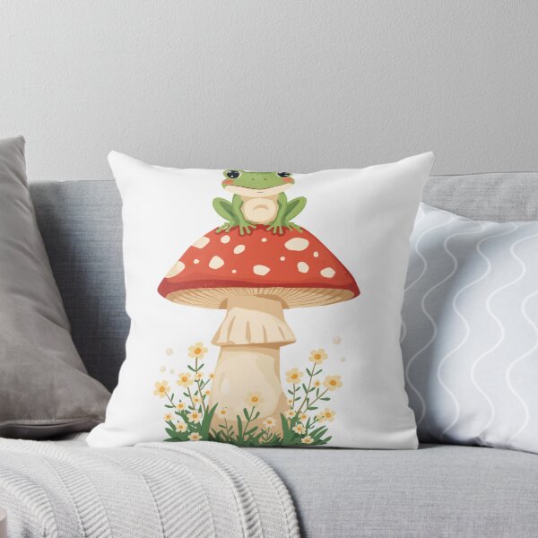 Item preview, Cute Cottagecore Frog on Mushroom Sticker — Kawaii Toadstool Frog Gift for Frog Lovers designed and sold by jojodebondy.