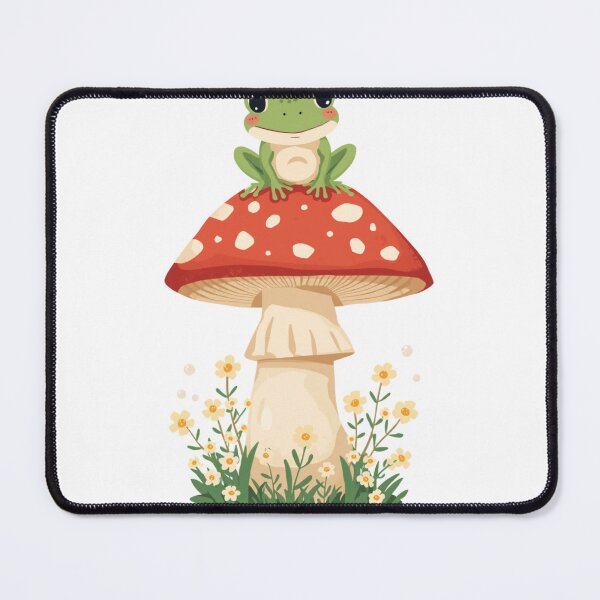 Item preview, Cute Cottagecore Frog on Mushroom Sticker — Kawaii Toadstool Frog Gift for Frog Lovers designed and sold by jojodebondy.