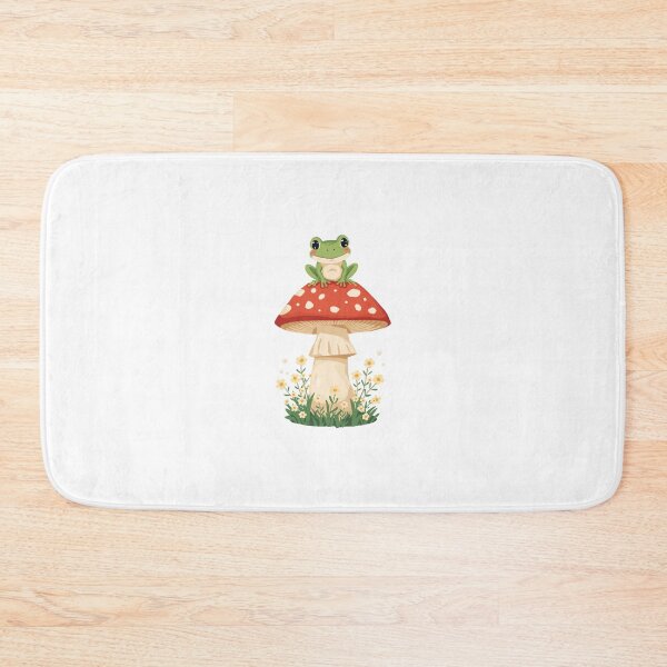 Item preview, Cute Cottagecore Frog on Mushroom Sticker — Kawaii Toadstool Frog Gift for Frog Lovers designed and sold by jojodebondy.