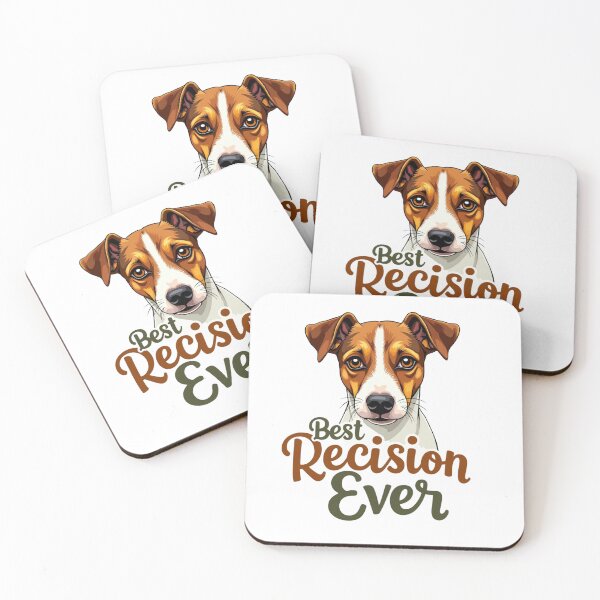Item preview, Jack Russell Terrier with Best Decision Ever text designed and sold by Prints by Mat.
