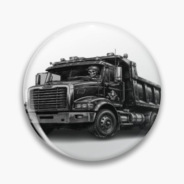 Item preview, Skeleton Dump Truck Driver – Dark Gothic Heavy Equipment Art designed and sold by RAYBIL.