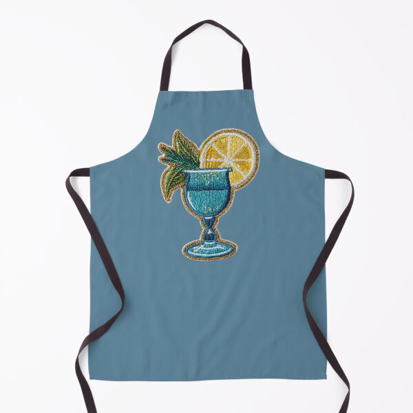 Item preview, Blue Citrus Cocktail Embroidery Patch designed and sold by MegaNovaArt.