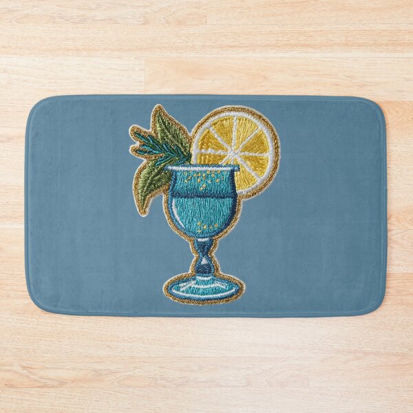 Item preview, Blue Citrus Cocktail Embroidery Patch designed and sold by MegaNovaArt.