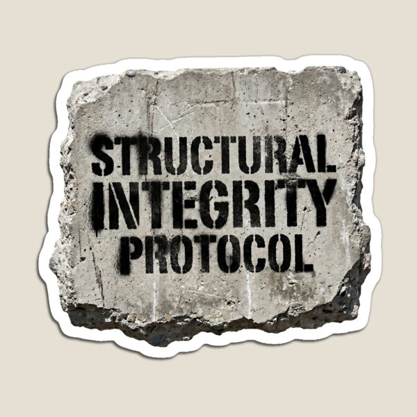Item preview, Structural Integrity Protocol Concrete Industrial Brutalism designed and sold by Aura Sticker Foundry.
