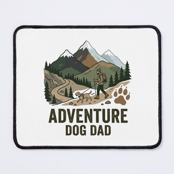 Item preview, Adventure Dog Dad Shirt | Hiking With Dog Gift - Outdoor Dog Father Camping designed and sold by Osmose-Studio.