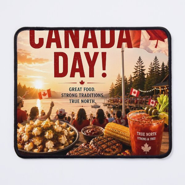 Item preview, Happy Canada Day Backyard BBQ Poster designed and sold by Easternpantry.