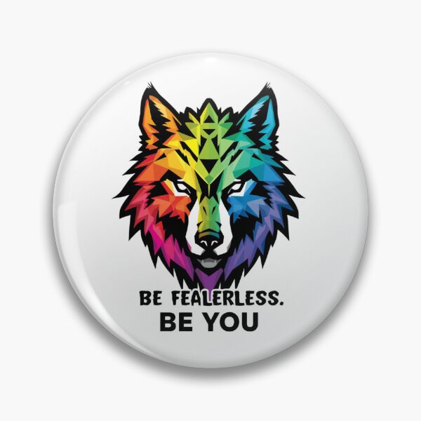 Item preview, Be Fearless Rainbow Wolf LGBTQ Pride T-Shirt designed and sold by Vvmd.