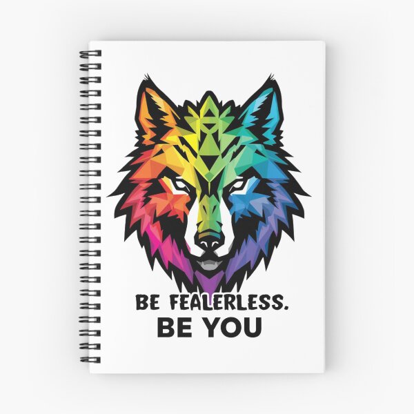 Item preview, Be Fearless Rainbow Wolf LGBTQ Pride T-Shirt designed and sold by Vvmd.
