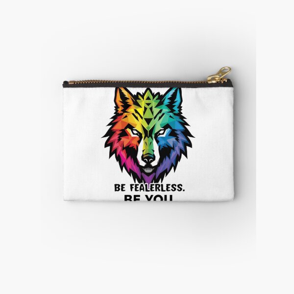 Item preview, Be Fearless Rainbow Wolf LGBTQ Pride T-Shirt designed and sold by Vvmd.