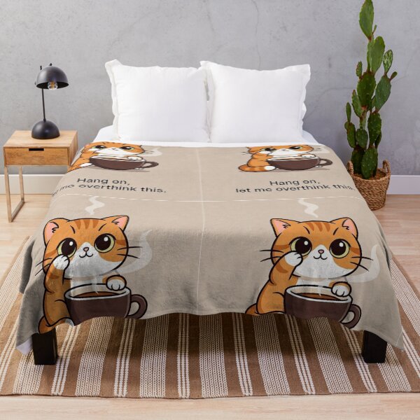 Item preview, Hang On, Let Me Overthink This Cute Cat Shirt | Funny Anxiety Humor Gift designed and sold by GalleryPeak.