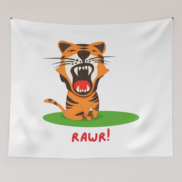 Item preview, Cute Cartoon Tiger Rawr Funny Animal Lover Gift designed and sold by ROARSOME DESiGNS.