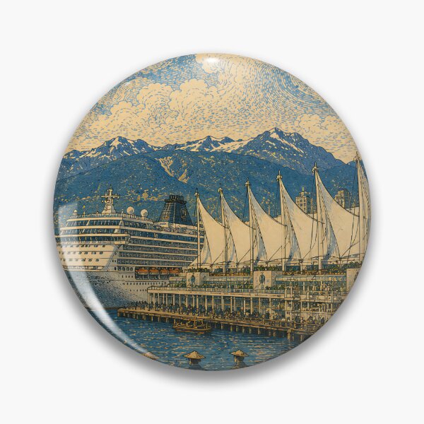 Item preview, Canada Place Ukiyo-e Art Print designed and sold by UkiyoCities.