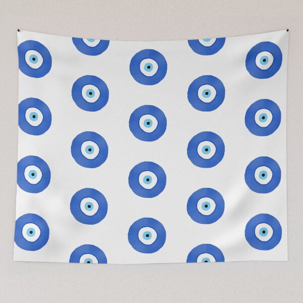 Item preview, Aesthetic Turkish Nazar Boncuk Charm / Cute Blue Evil Eye Amulet Art designed and sold by BitDoodle.