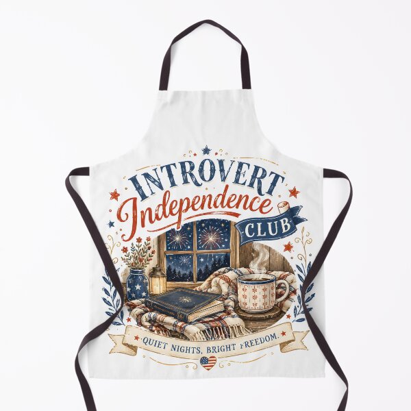 Item preview, Introvert Independence Club Cozy Fourth Of July Fireworks Graphic designed and sold by Craft Design Alchemy.