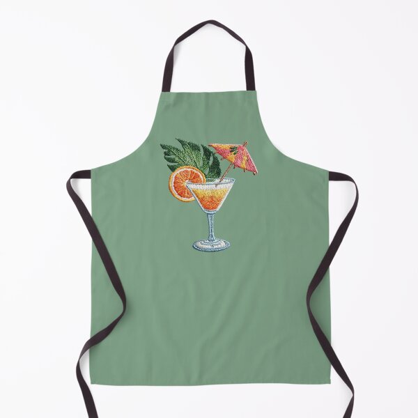 Item preview, Tropical Citrus Cocktail Embroidery Patch designed and sold by MegaNovaArt.