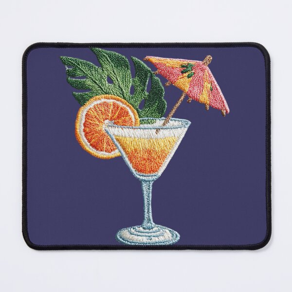 Item preview, Tropical Citrus Cocktail Embroidery Patch designed and sold by MegaNovaArt.