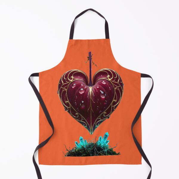 Item preview, Gothic Bleeding Heart Flower with Glowing Cyan Crystals designed and sold by Utopian-Magic.