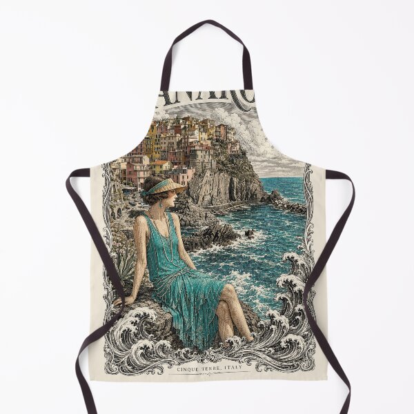 Item preview, Manarola, Cinque Terre, Italy [Wood Engraving] designed and sold by elektronen.