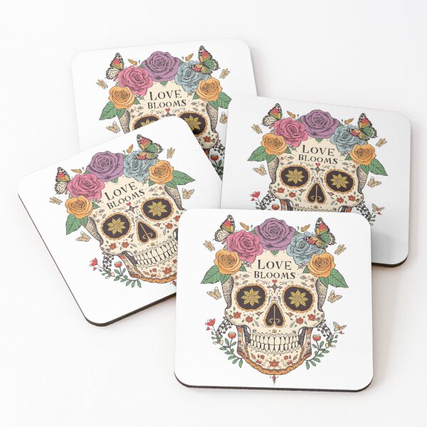 Item preview, Love Blooms Floral Sugar Skull LGBTQ Pride T-Shirt designed and sold by Vvmd.
