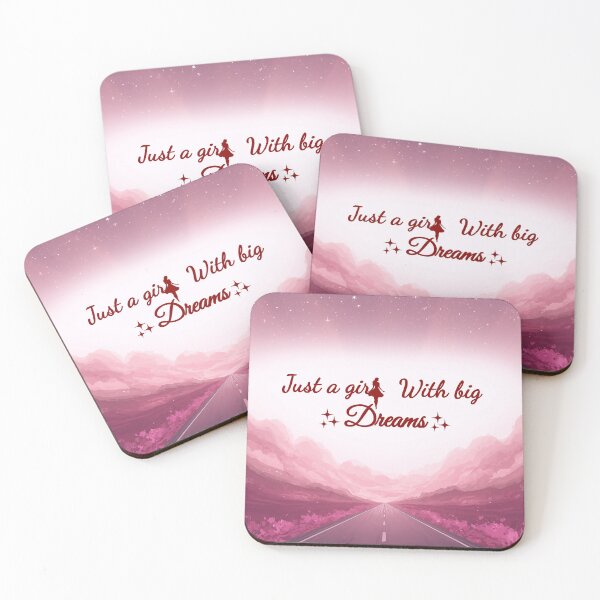 Item preview, Just A Girl With Big Dreams Burgundy Aesthetic Illustration designed and sold by Daily Mood Studio.
