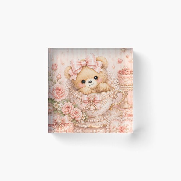 Item preview, teddy bear teacup designed and sold by looplandger.