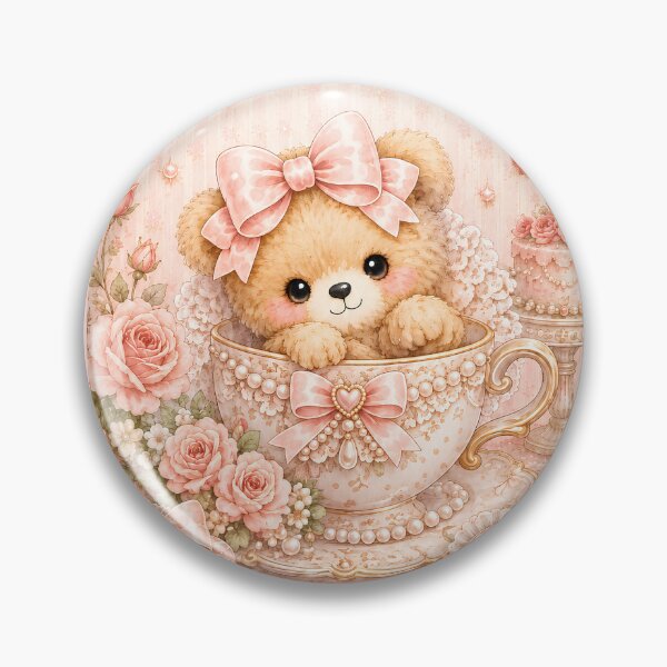 Item preview, teddy bear teacup designed and sold by looplandger.