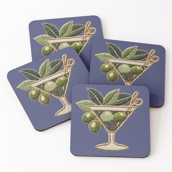 Item preview, Olive Martini Embroidery Patch Design designed and sold by MegaNovaArt.