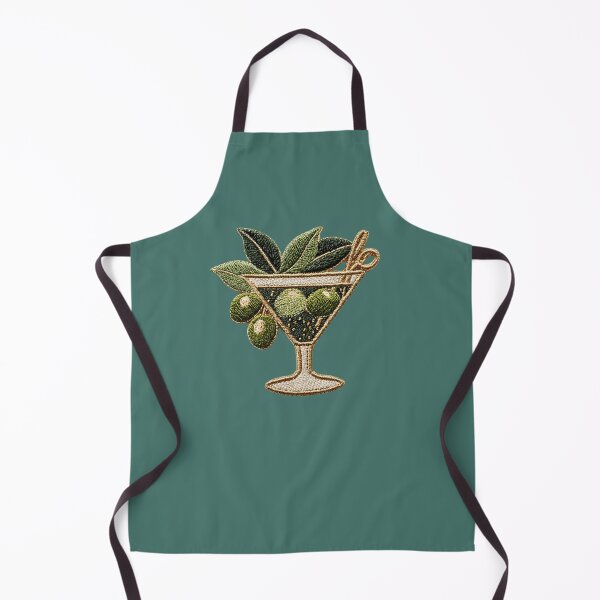Item preview, Olive Martini Embroidery Patch Design designed and sold by MegaNovaArt.